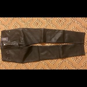 Women's Lamb Skin Genuine Leather Skinny Jeans